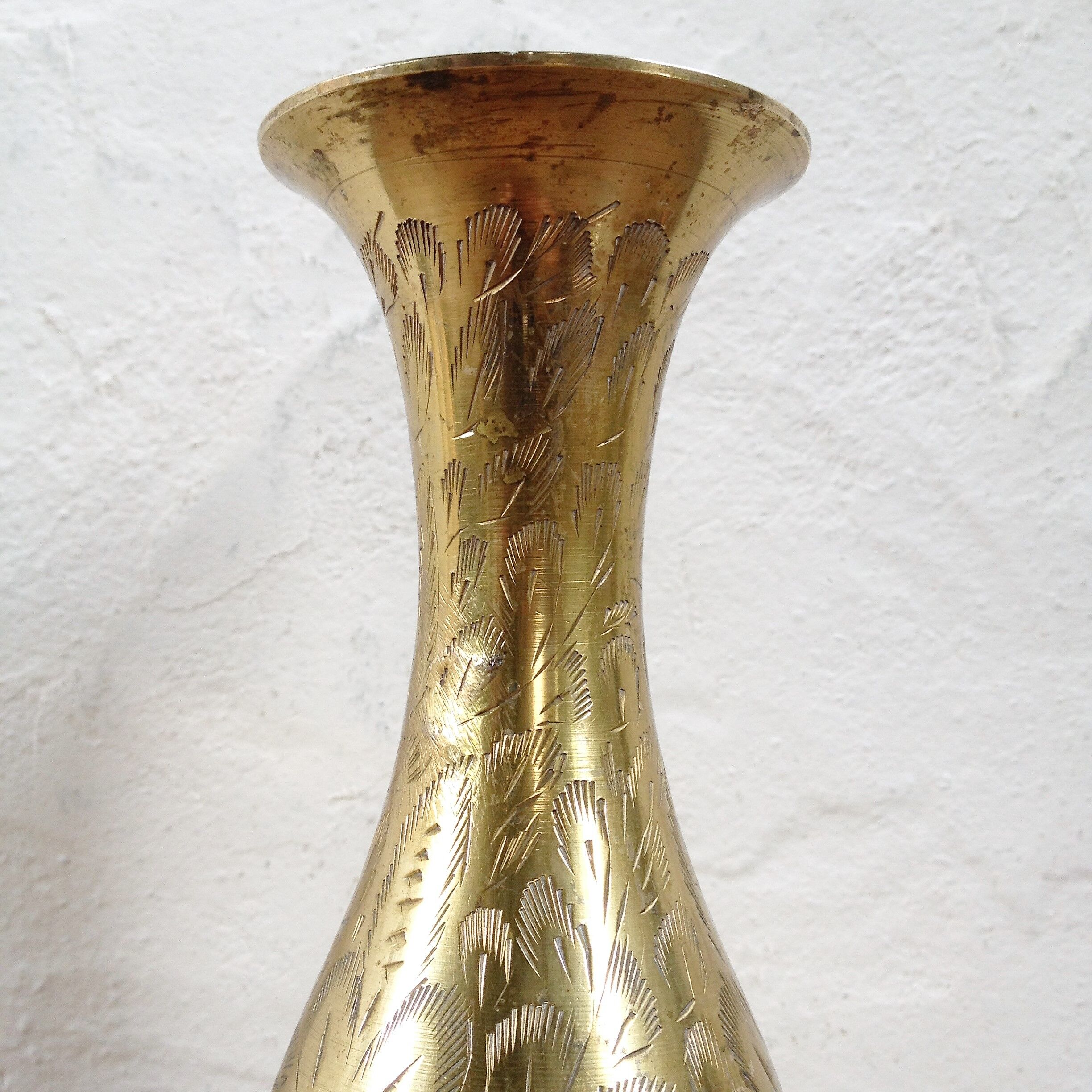 Brass art deco vase