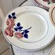 Set of 6 flat plates mismatched Digoin Sarreguemines, Terre de Fer and HBCF 30s