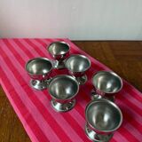 Set of 6 stainless steel egg cups