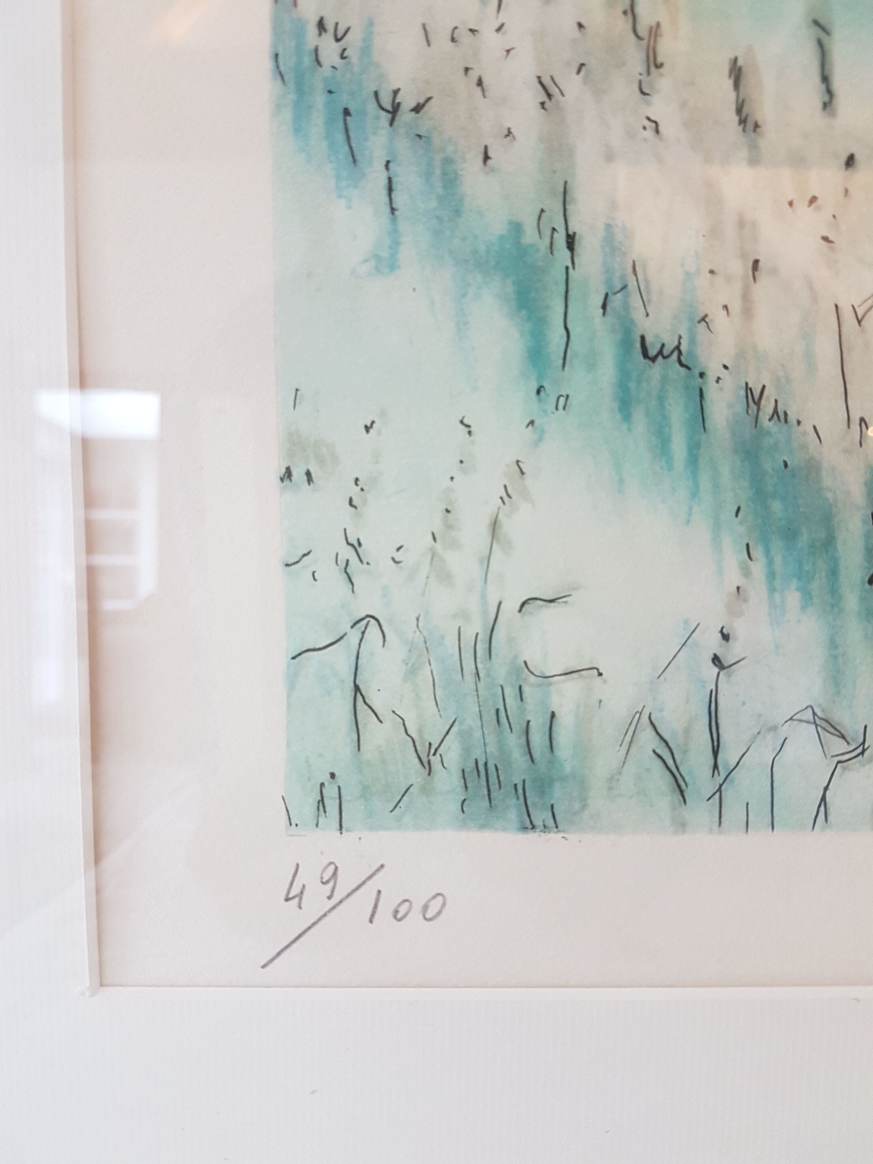 Aquarelle bocage normand signée