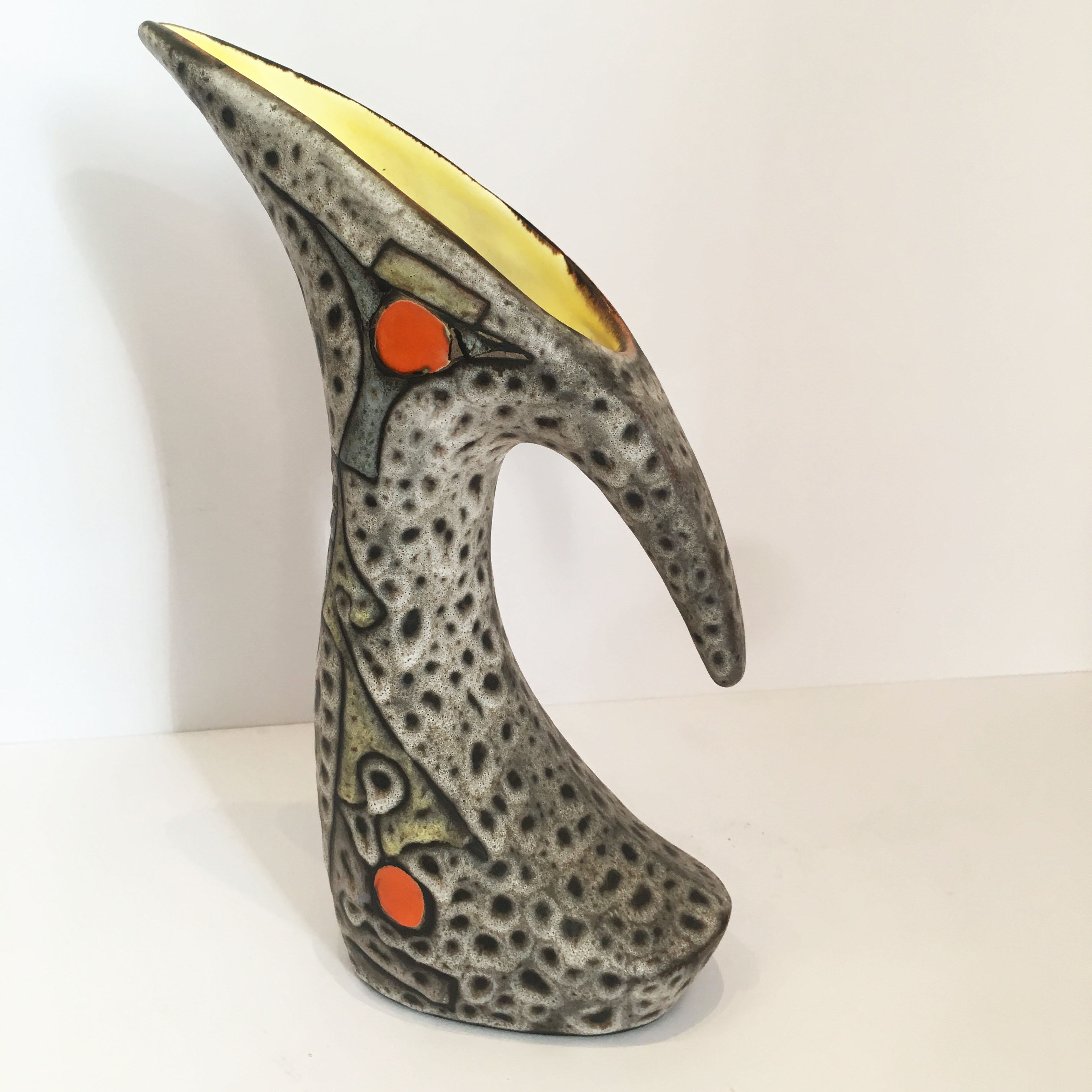 Zoomorphic pitcher Marius Bessone France 1960 ceramic vase