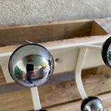 Vintage wall coat rack, Ten hooks, 70s