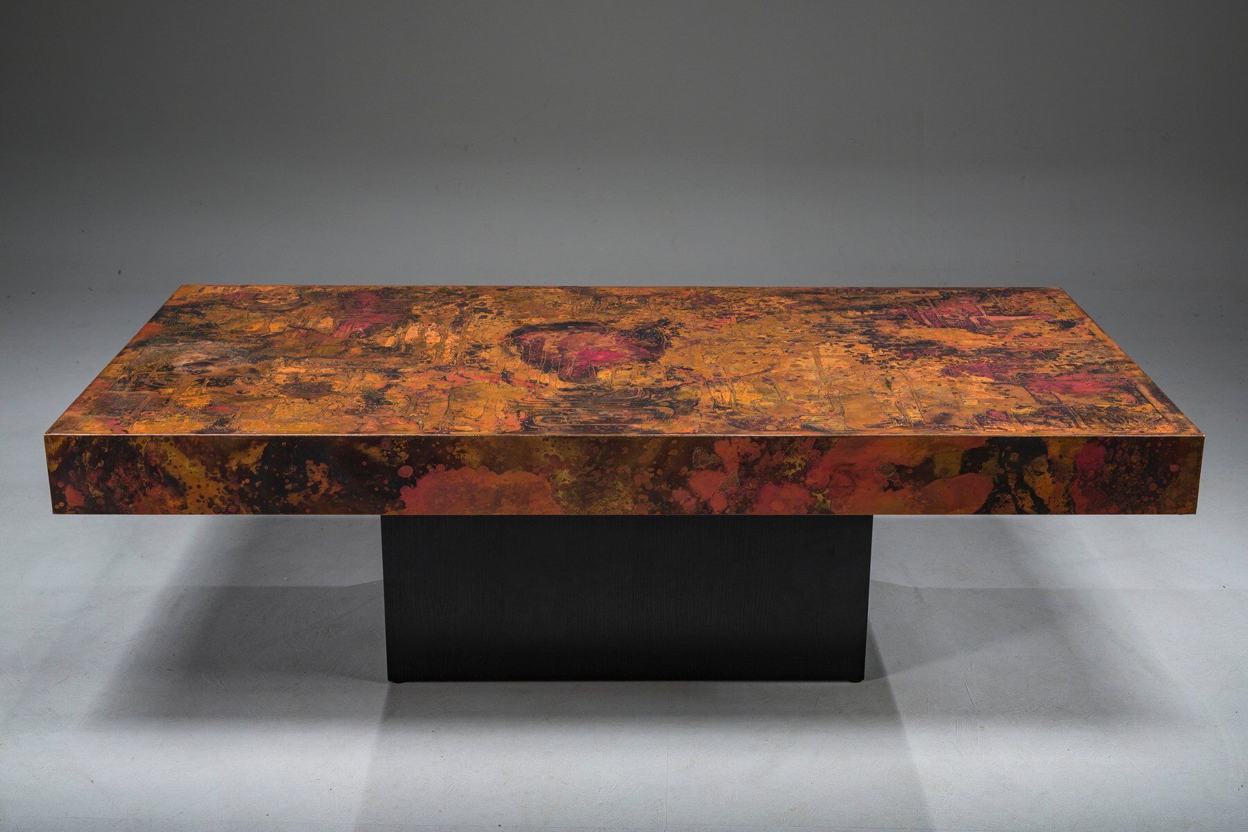 Vintage copper coffee table from Bernhard Rohne, 1970s