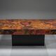 Table basse vintage en cuivre de Bernhard Rohne, années 1970