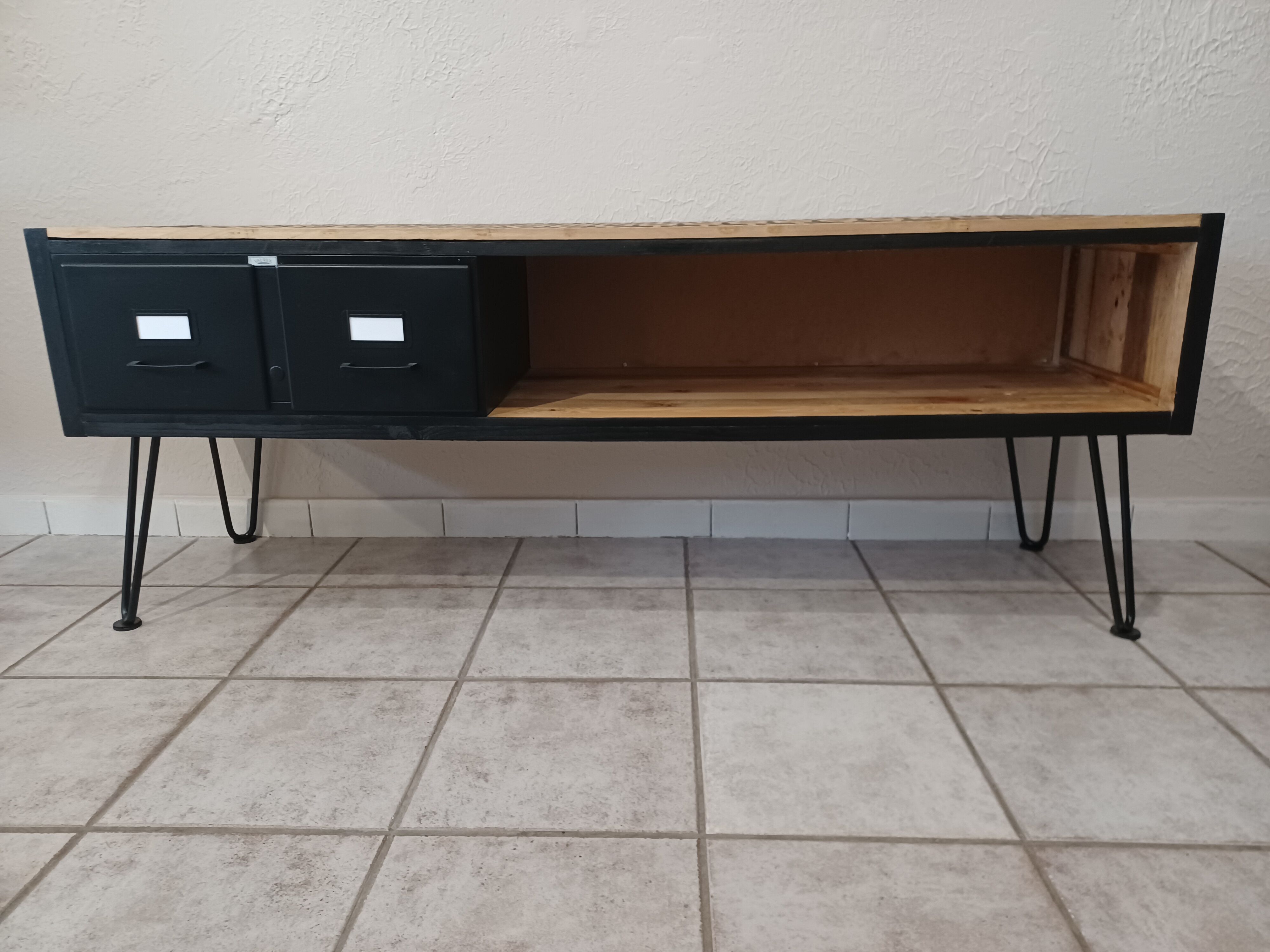 Industrial style TV stand