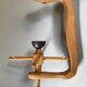 Oak ceiling lamp Guillerme & Chambron 1950