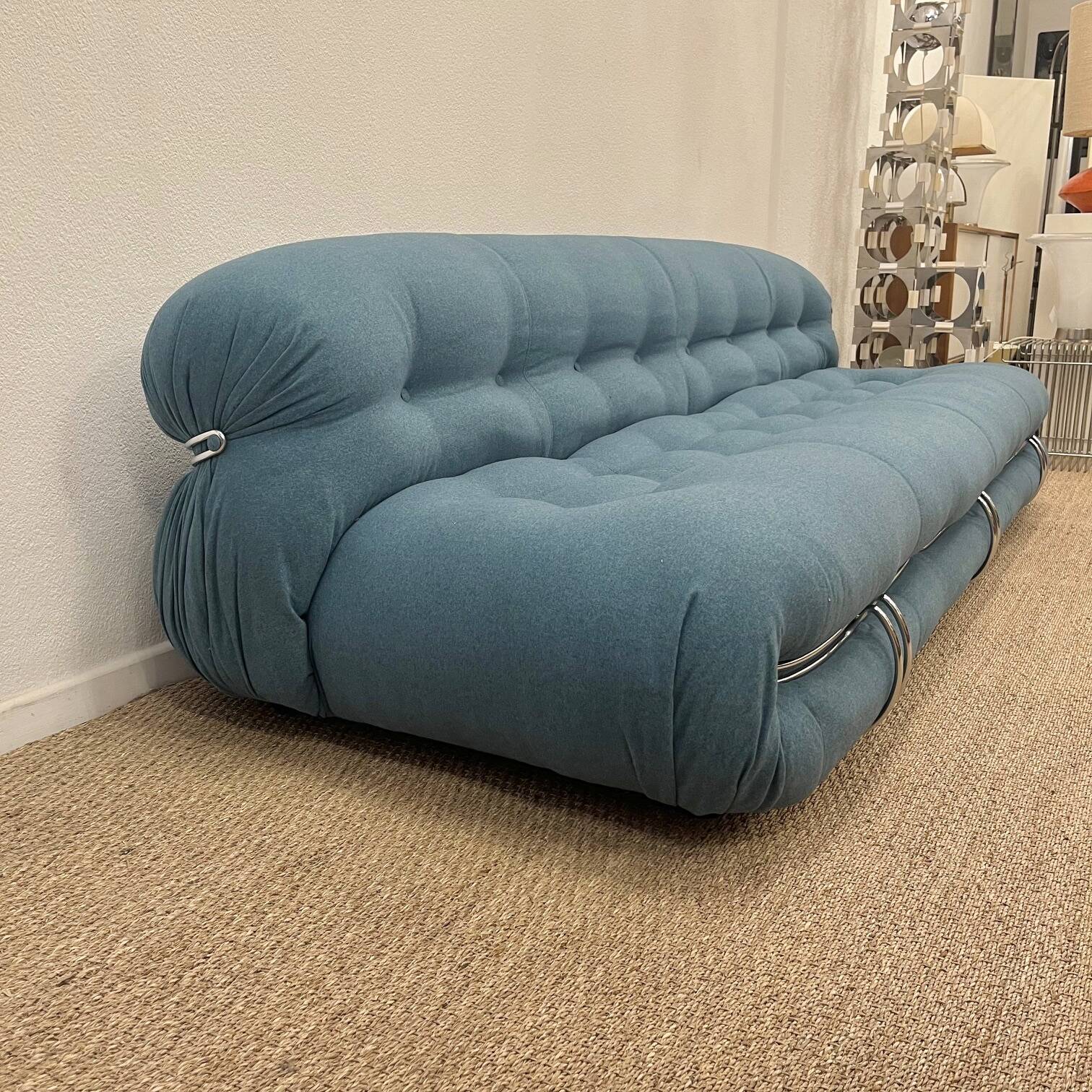 4-seater sofa Soriana Scarpa Cassina Italy circa 1970s