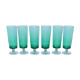 Green champagne flutes