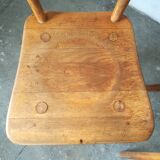 Pair of solid wood bistro chairs
