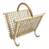 Bamboo and rattan magazine rack from the 70s