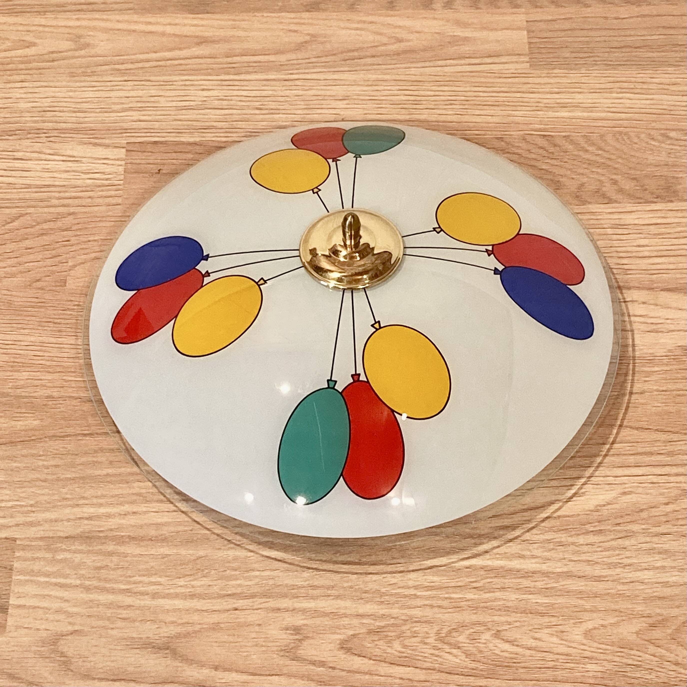 Grande applique verre Design scandinave 1950.