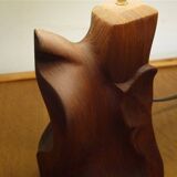 Scandinavian teak monoxyl lamp 1960