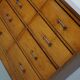 Dutch Industrial Beech Apothecary Cabinet, Mid-20th Century