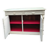 Ancien buffet de chasse patine d'origine beige / meuble de chasse