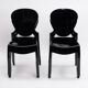 Ensemble de 4 chaises noires design Queen de Claudio Dondoli et Marco Pocci