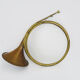 Old brass hunting horn