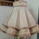 Asian lamp with draped shade