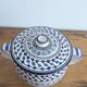 Vintage ceramic soup tureen from Tunisia – 1970s – Blue and t