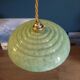 Suspension lampshade corole glass Clichy pale green