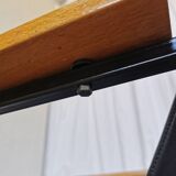 Vintage Niko Kralj Lounge Chair: Black Skai Leather & Wood Armrests