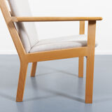 GE 284A high-backed lounge chair by Hans Wegner for Getama