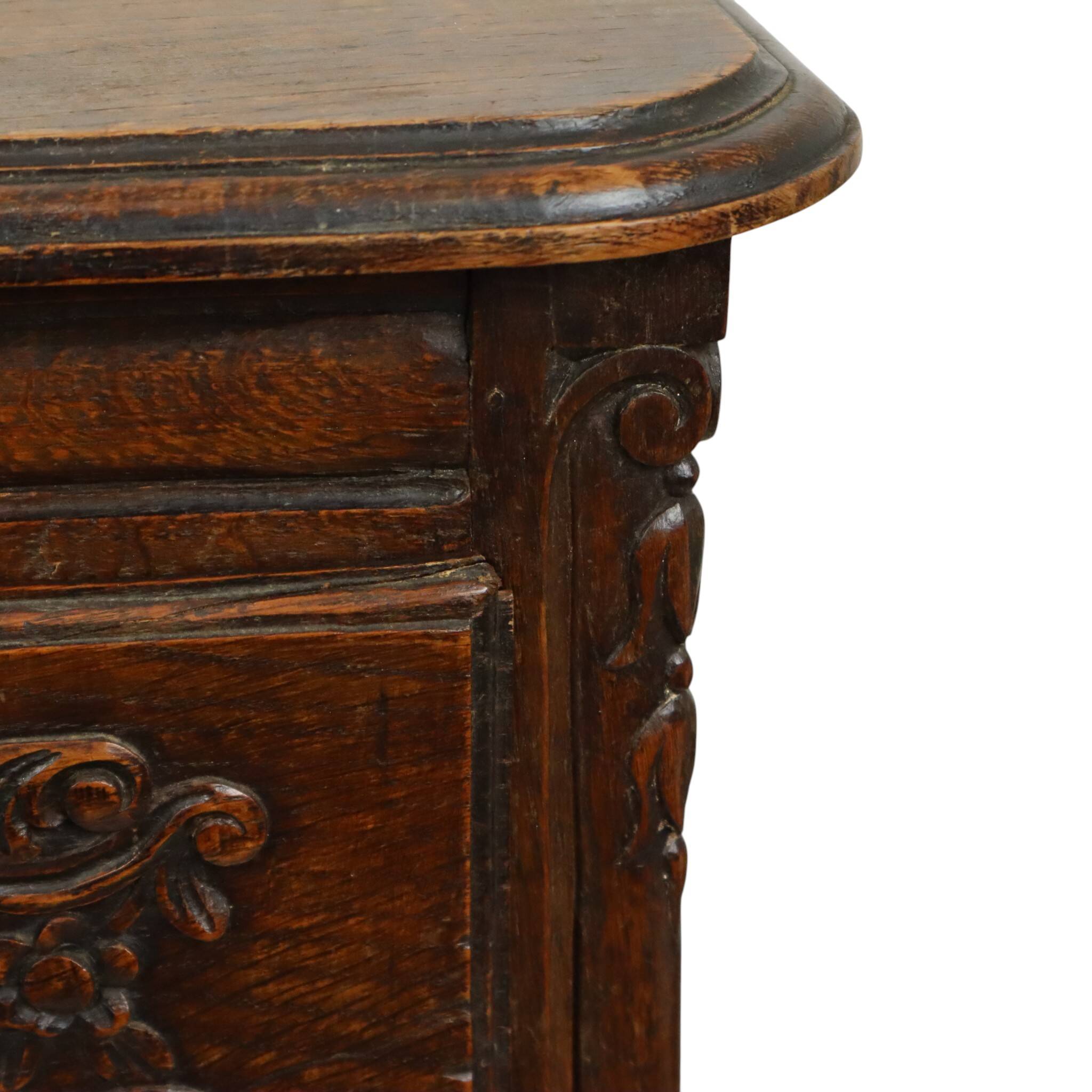 Commode en chêne massif antique France 19e siècle