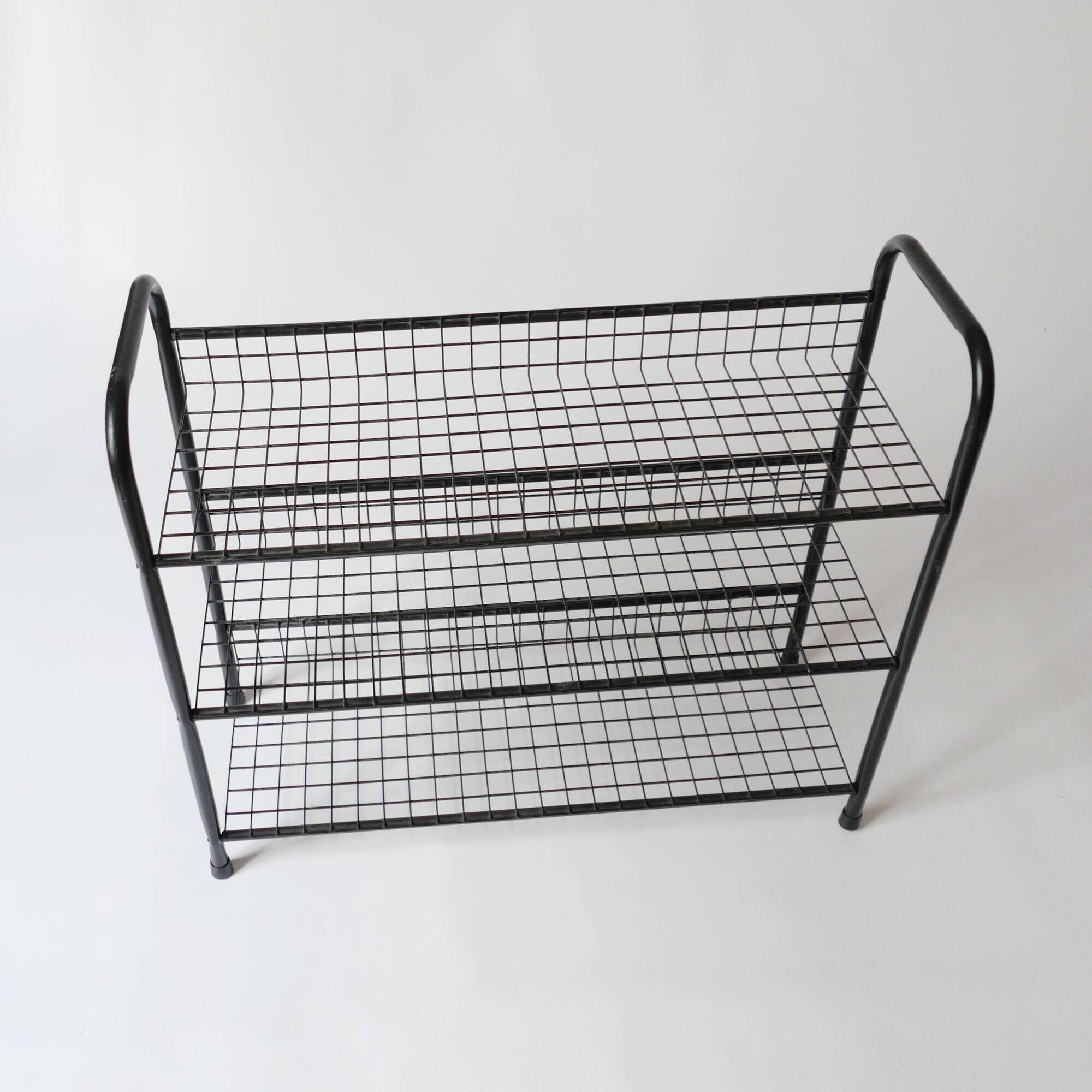 70s 80s vintage 1970s metal shoe rack designed by Niels Gammel