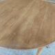 Scandinavian design teak table with extension cord