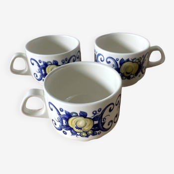 3 Large Villeroy and Boch Cups Cadiz Model - Exclusive to Clacquesin