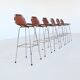 Charlotte Perriand bar stools in leather Les Arcs Ski Resort France 1960