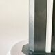 Lampe de table postmoderne vintage, lampe en métal à 4 lumières avec détails en chrome, années 80.