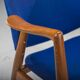 Armchair in Blue and Teak by Alf Svensson for Dux, 1960s