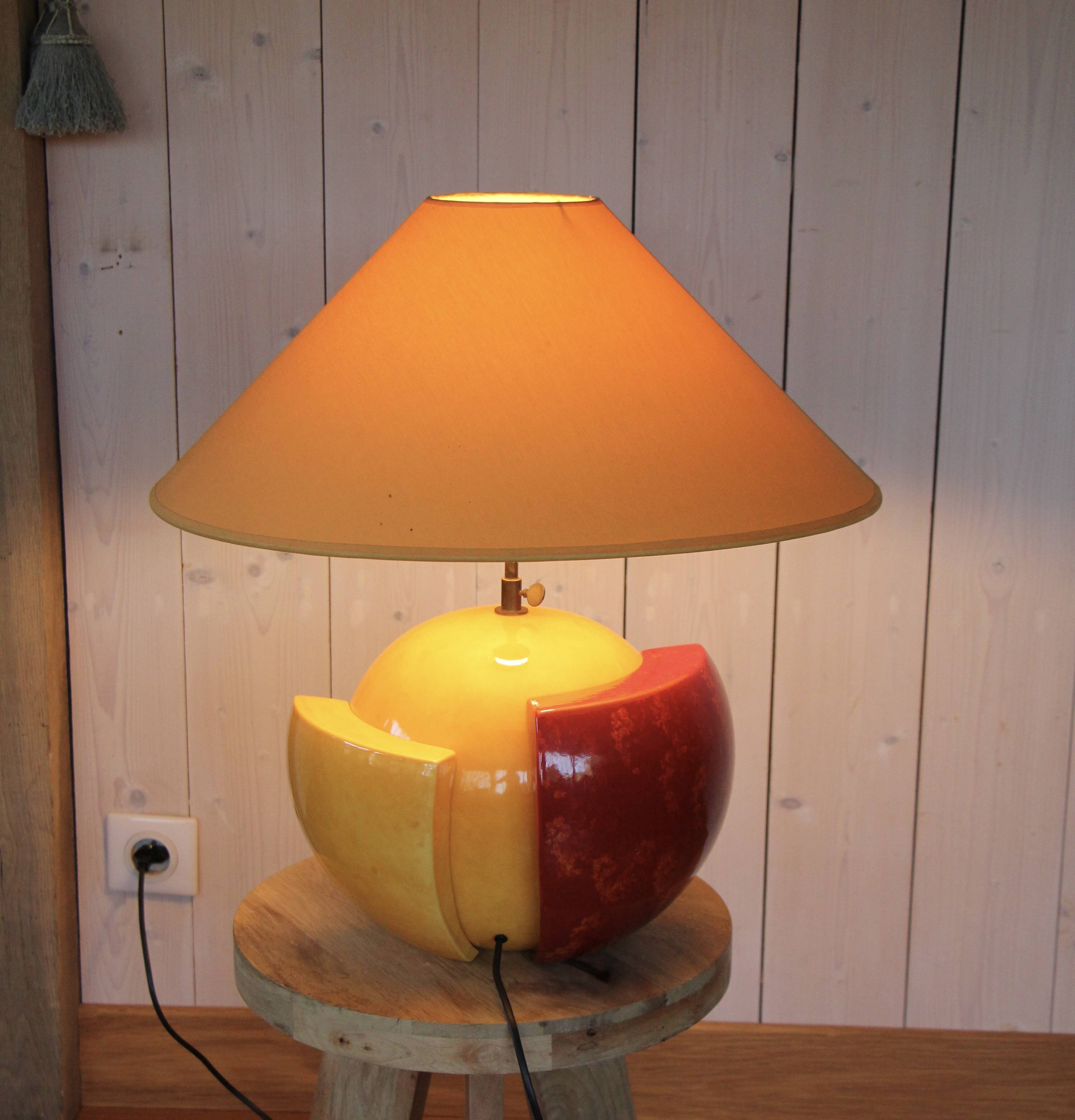 Lampe en céramique "Laurence" de François Chatain pour Roche Bobois