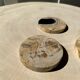 Set of 3 fossilized wood coasters (clear)