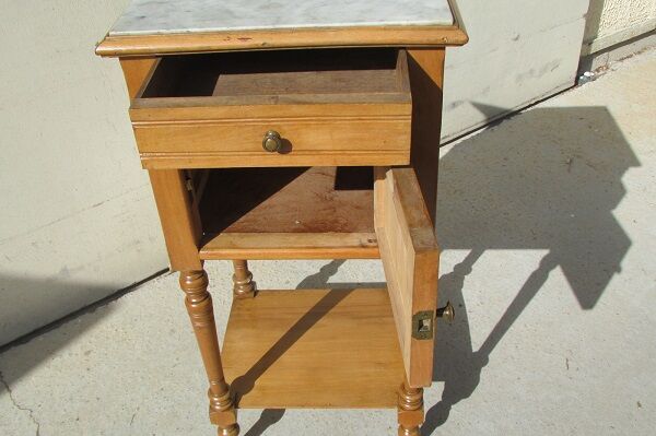 Night table, bedside, art nouveau era in beech