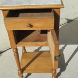 Night table, bedside, art nouveau era in beech