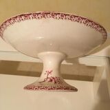Compotier "terre de fer aubépine" porcelaine opaque de giens.