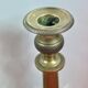 Pair of 19th-century restoration candlesticks in guilloché bronze - H 27 cm