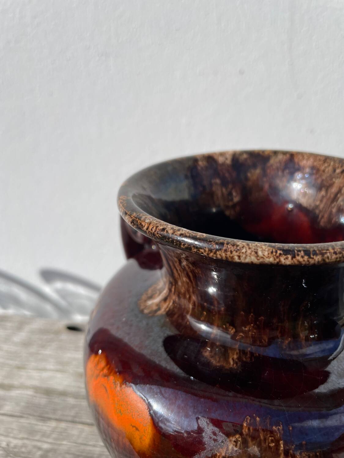 Art Deco brown ceramic vase