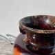 Art Deco brown ceramic vase
