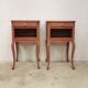 2 relooked cherry wood bedside tables