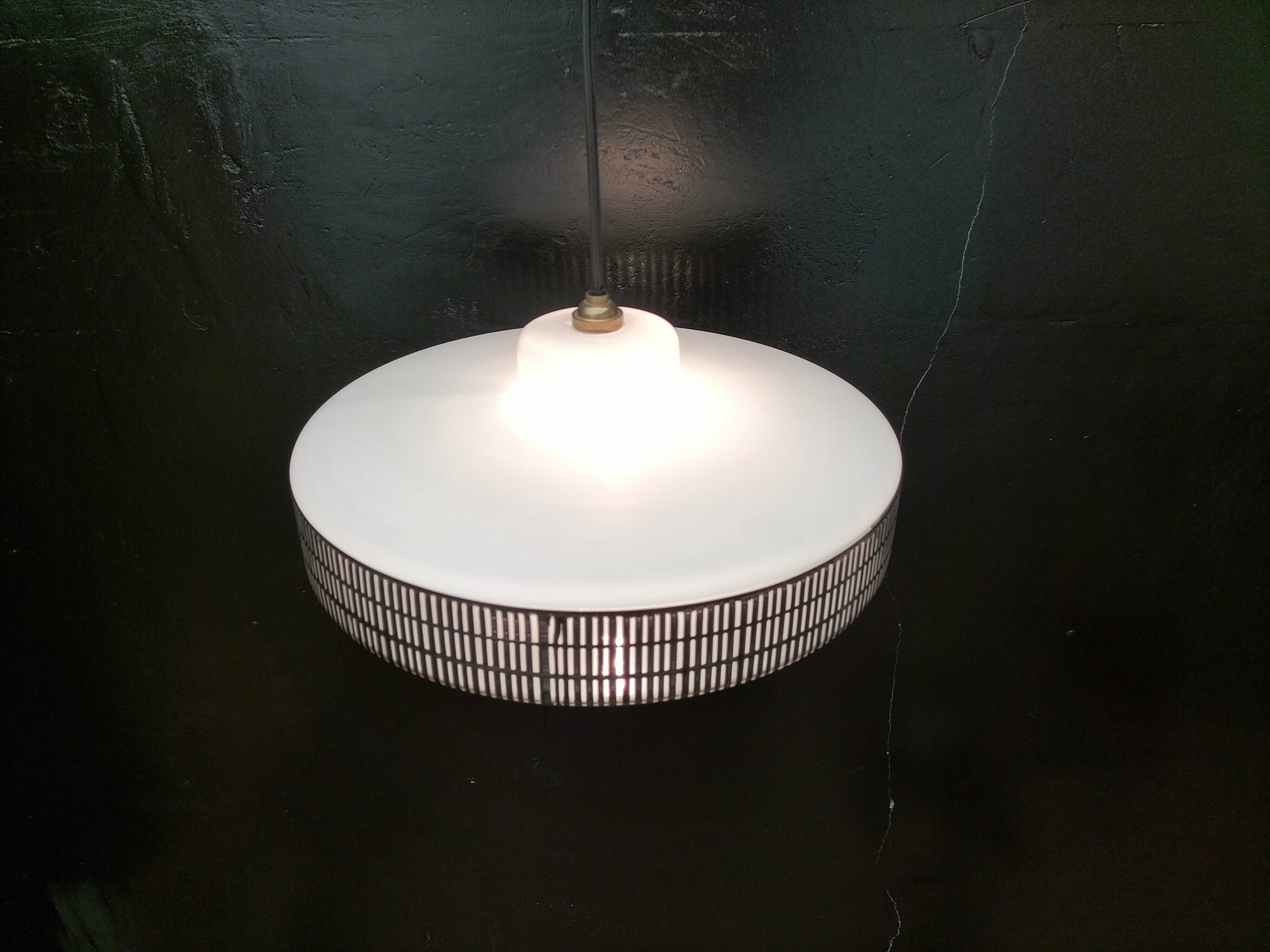 Vintage glass pendant light