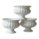 Lot trois cache-pots céramique blanche