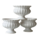 Lot trois cache-pots céramique blanche