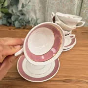 6 vintage coffee cups