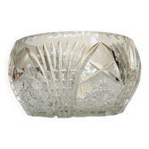 Vintage 1970s Lead Crystal Bowl: Bohemian Table Centerpiece