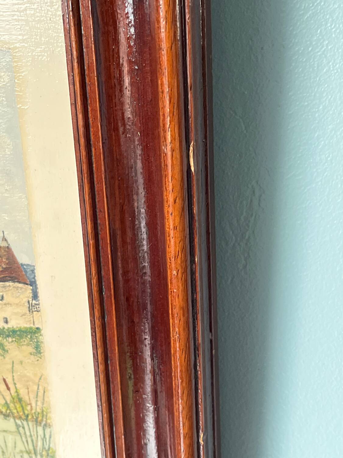 Landscape Painting Lily Saint Georges - Oil Wood Frame