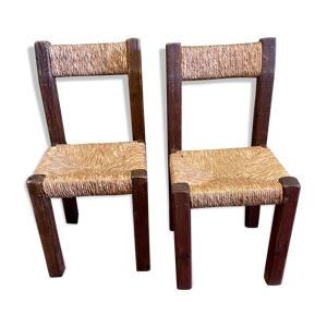 Paire de chaises pin