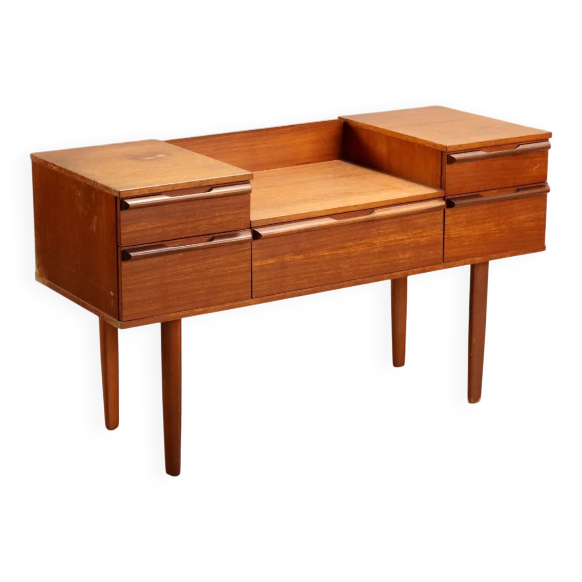 Coiffeuse anglaise vintage avec tiroirs des années 1960
