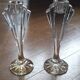1 set of 2 vintage crystal candle holders